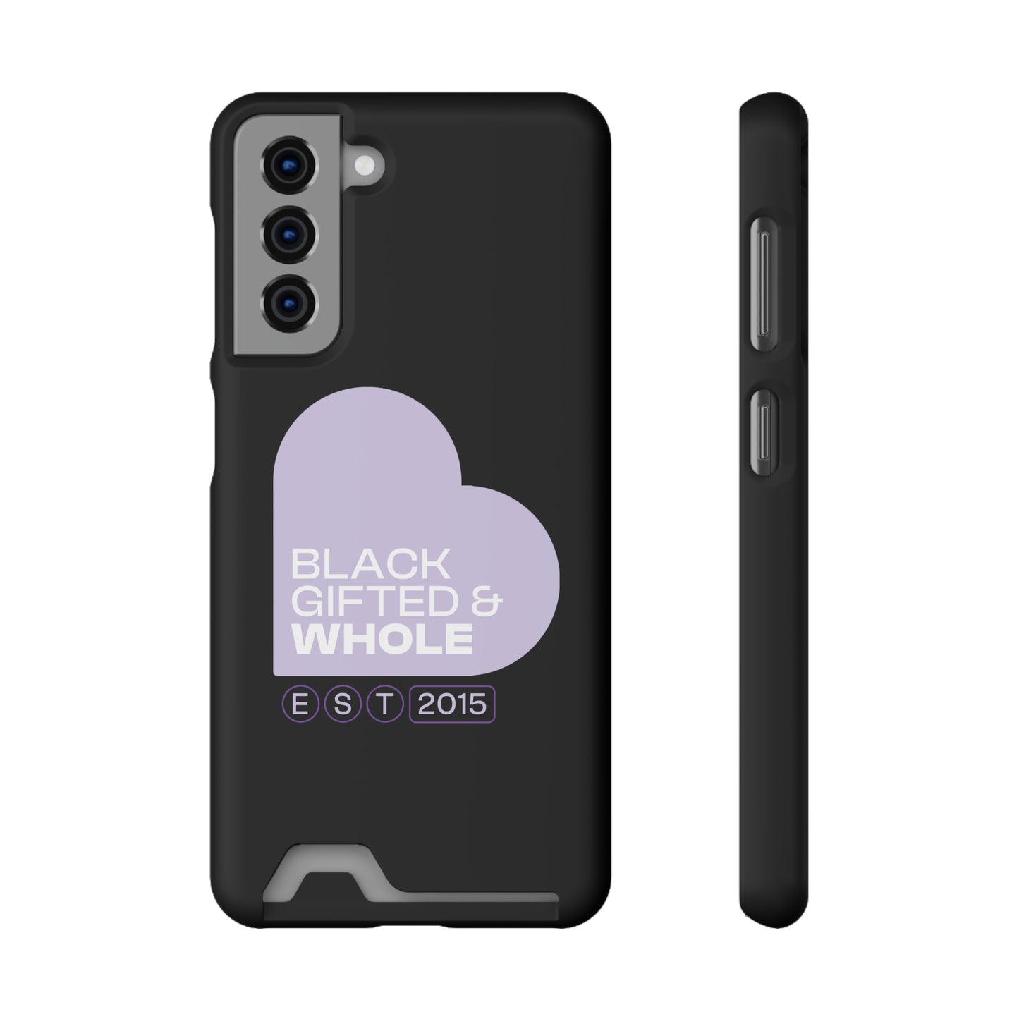 Black, Gifted & Whole Signature Phone Case With Card Holder