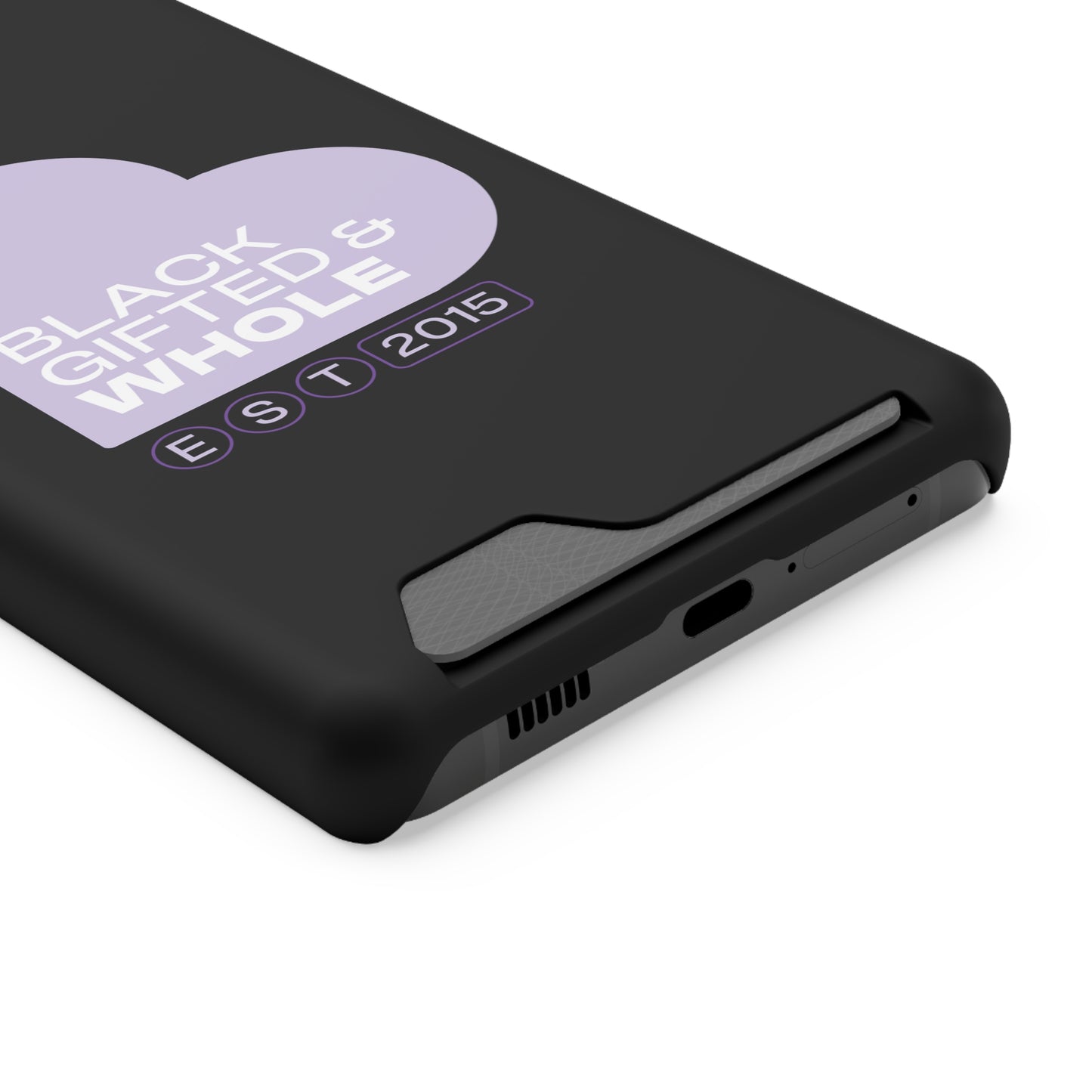 Black, Gifted & Whole Signature Phone Case With Card Holder