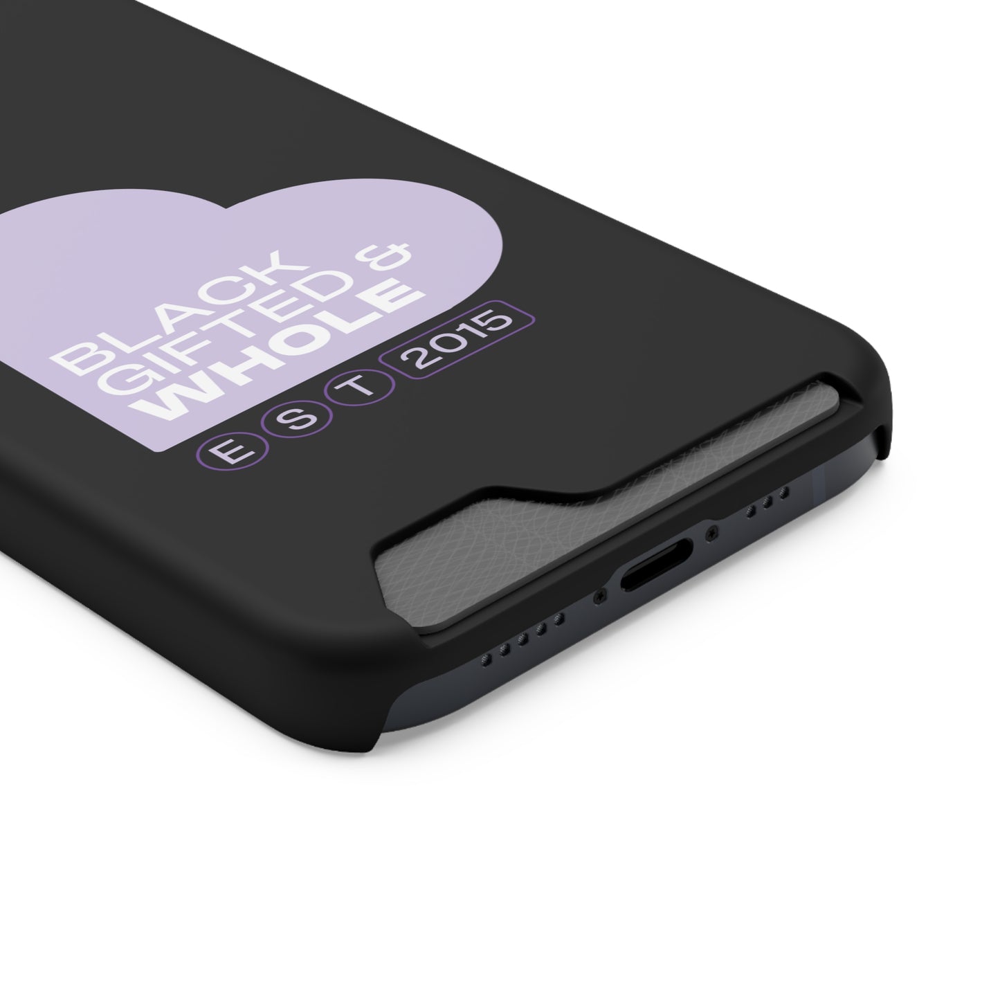 Black, Gifted & Whole Signature Phone Case With Card Holder