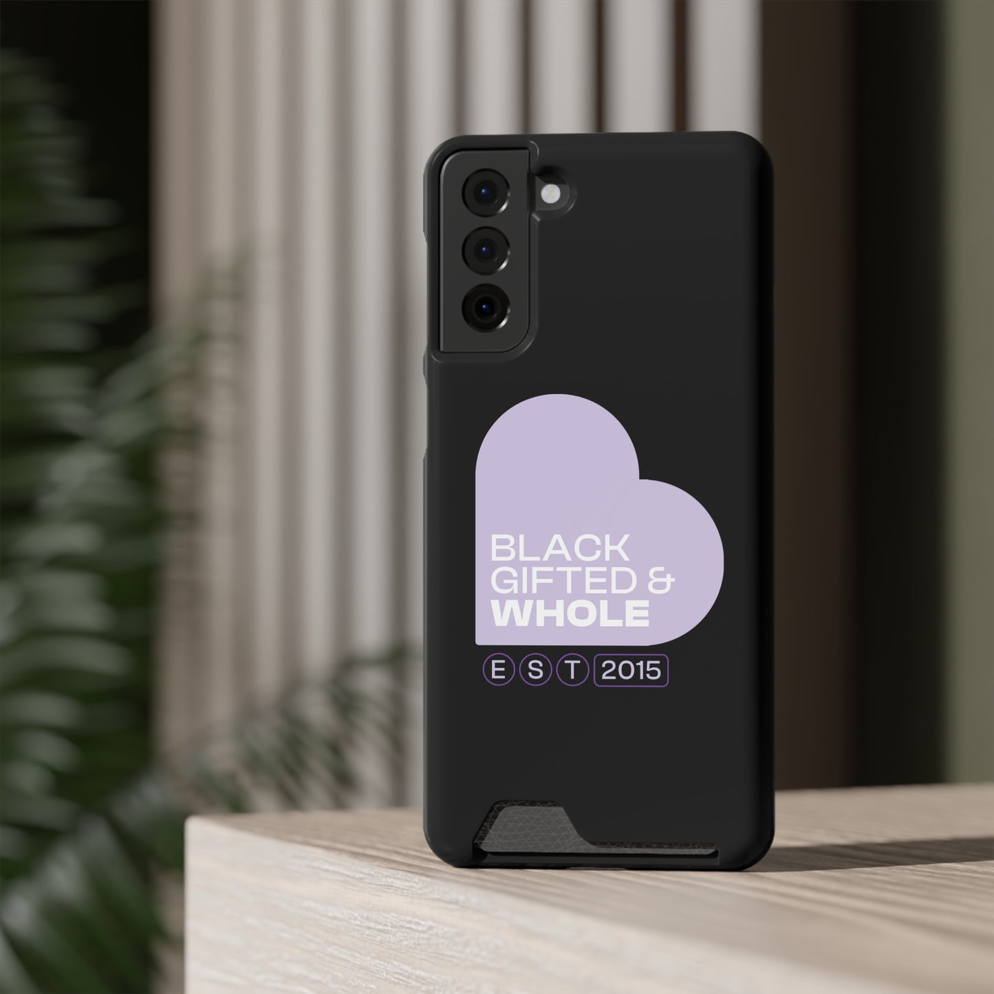 Black, Gifted & Whole Signature Phone Case With Card Holder