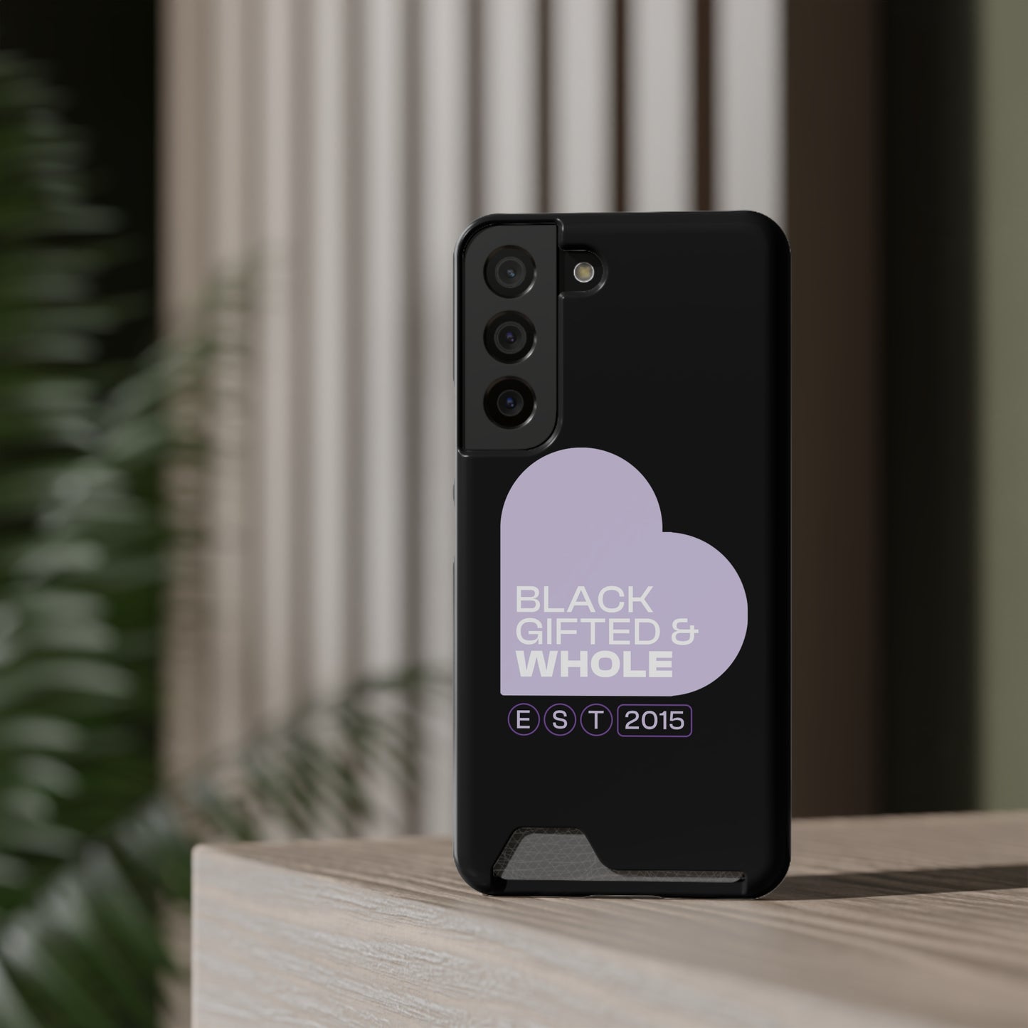 Black, Gifted & Whole Signature Phone Case With Card Holder