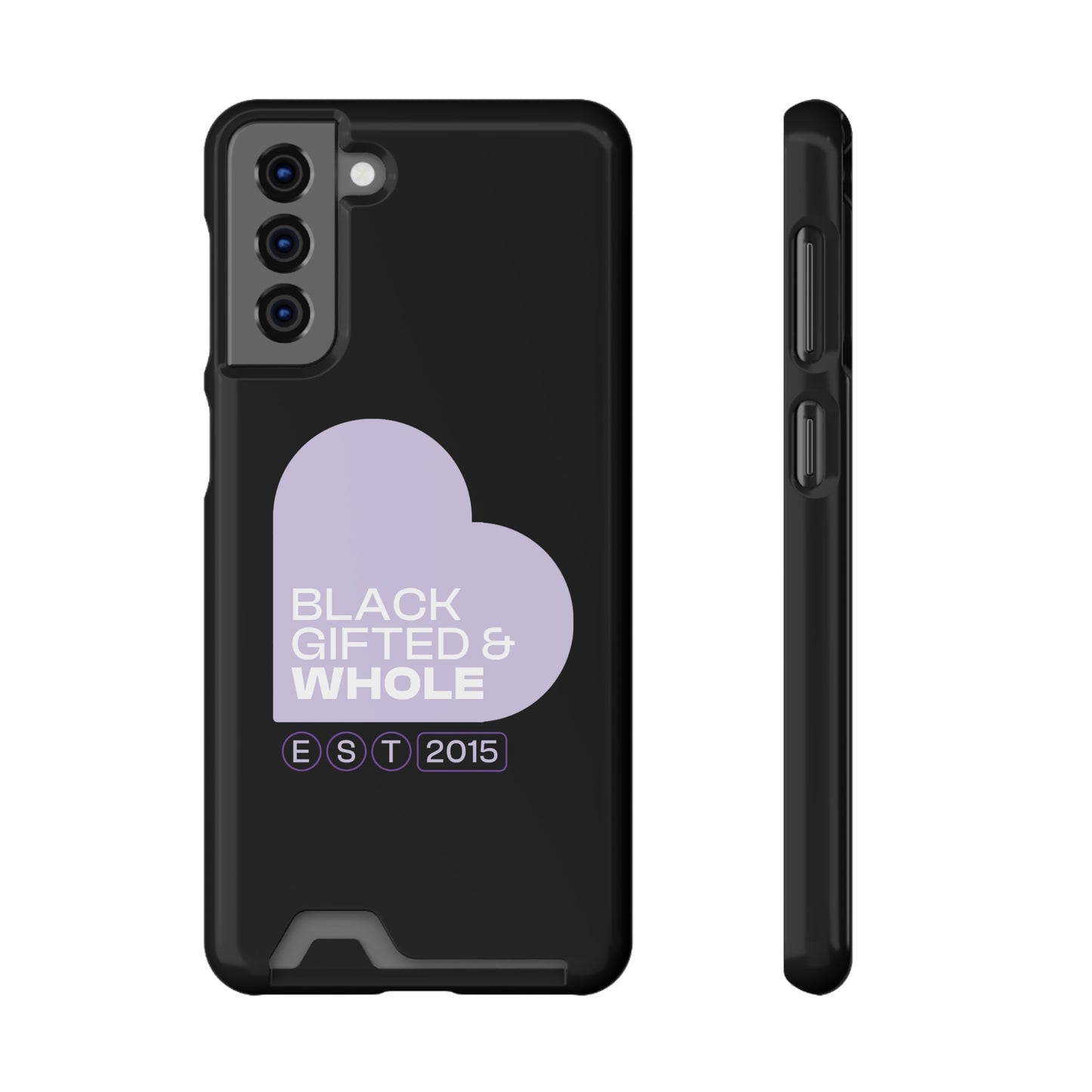 Black, Gifted & Whole Signature Phone Case With Card Holder