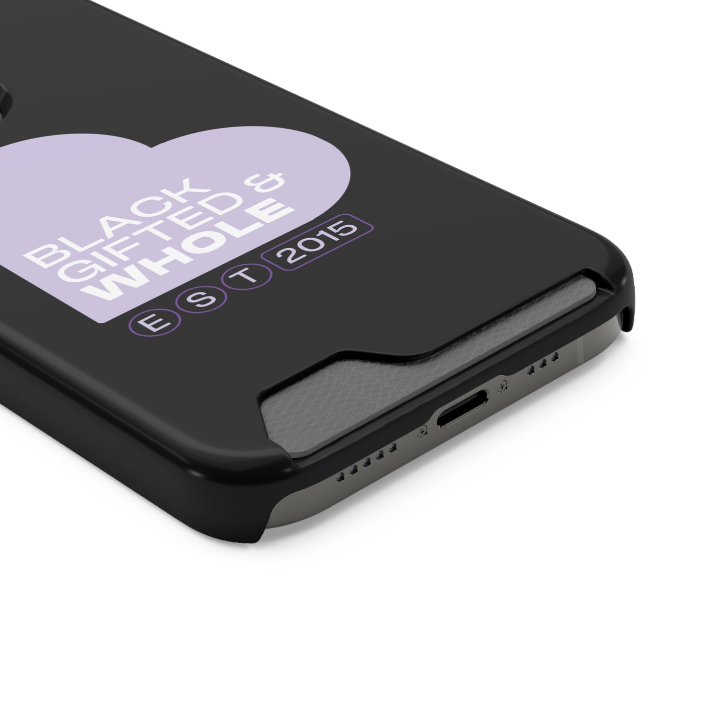 Black, Gifted & Whole Signature Phone Case With Card Holder