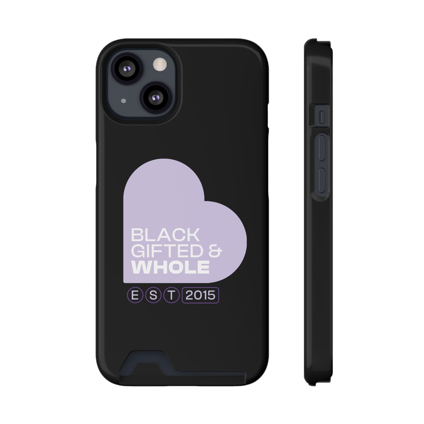 Black, Gifted & Whole Signature Phone Case With Card Holder