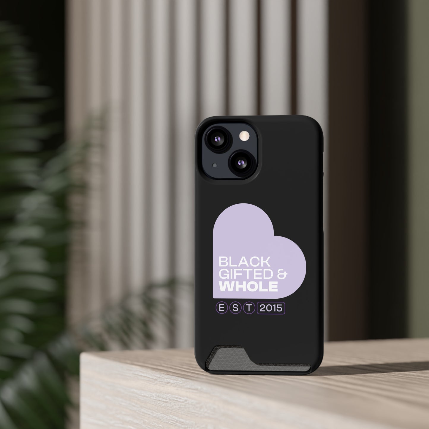 Black, Gifted & Whole Signature Phone Case With Card Holder