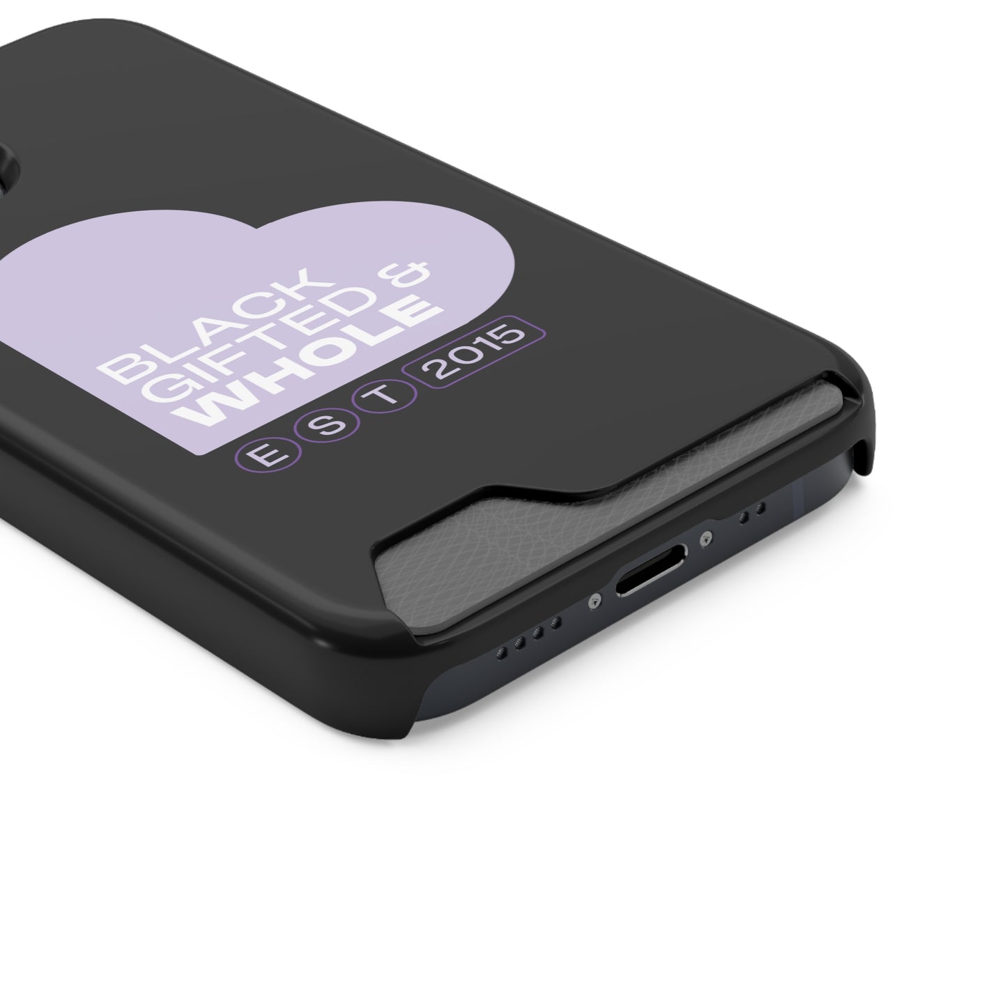 Black, Gifted & Whole Signature Phone Case With Card Holder