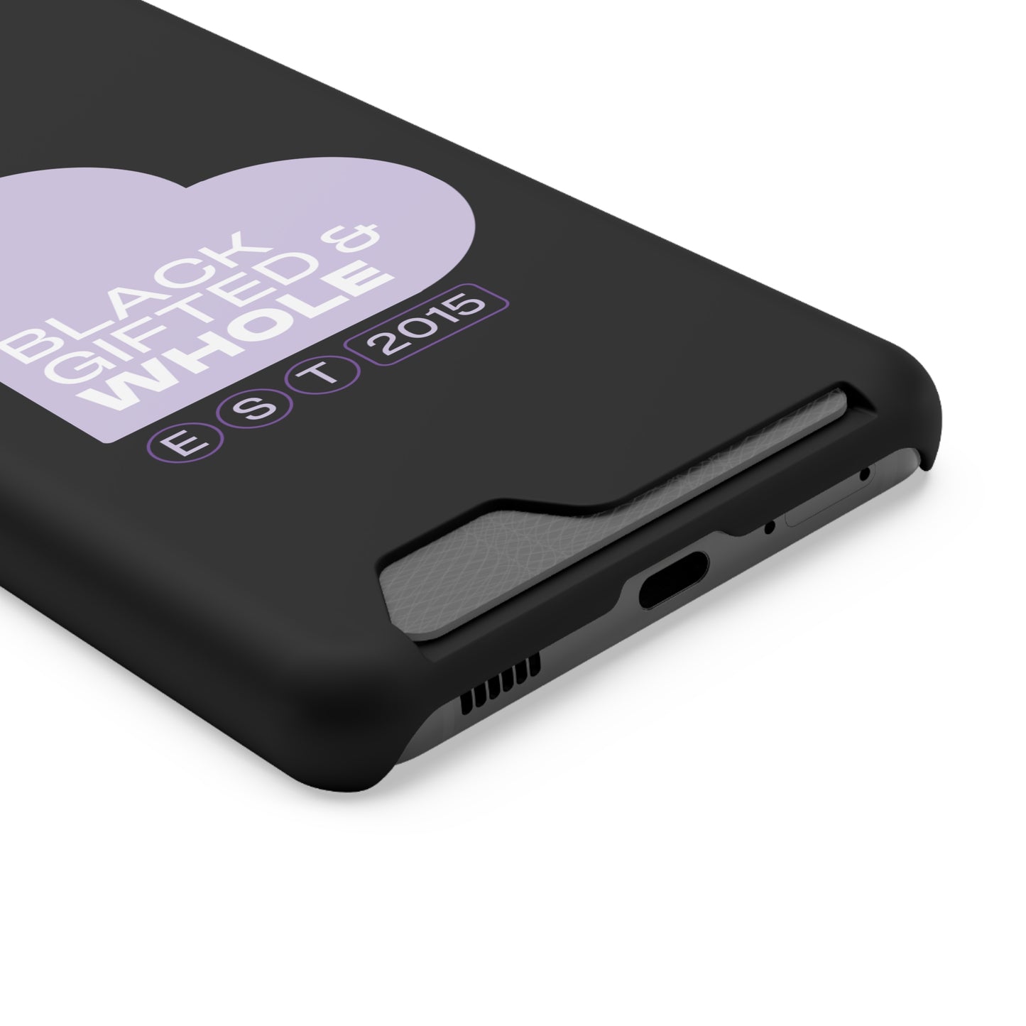 Black, Gifted & Whole Signature Phone Case With Card Holder