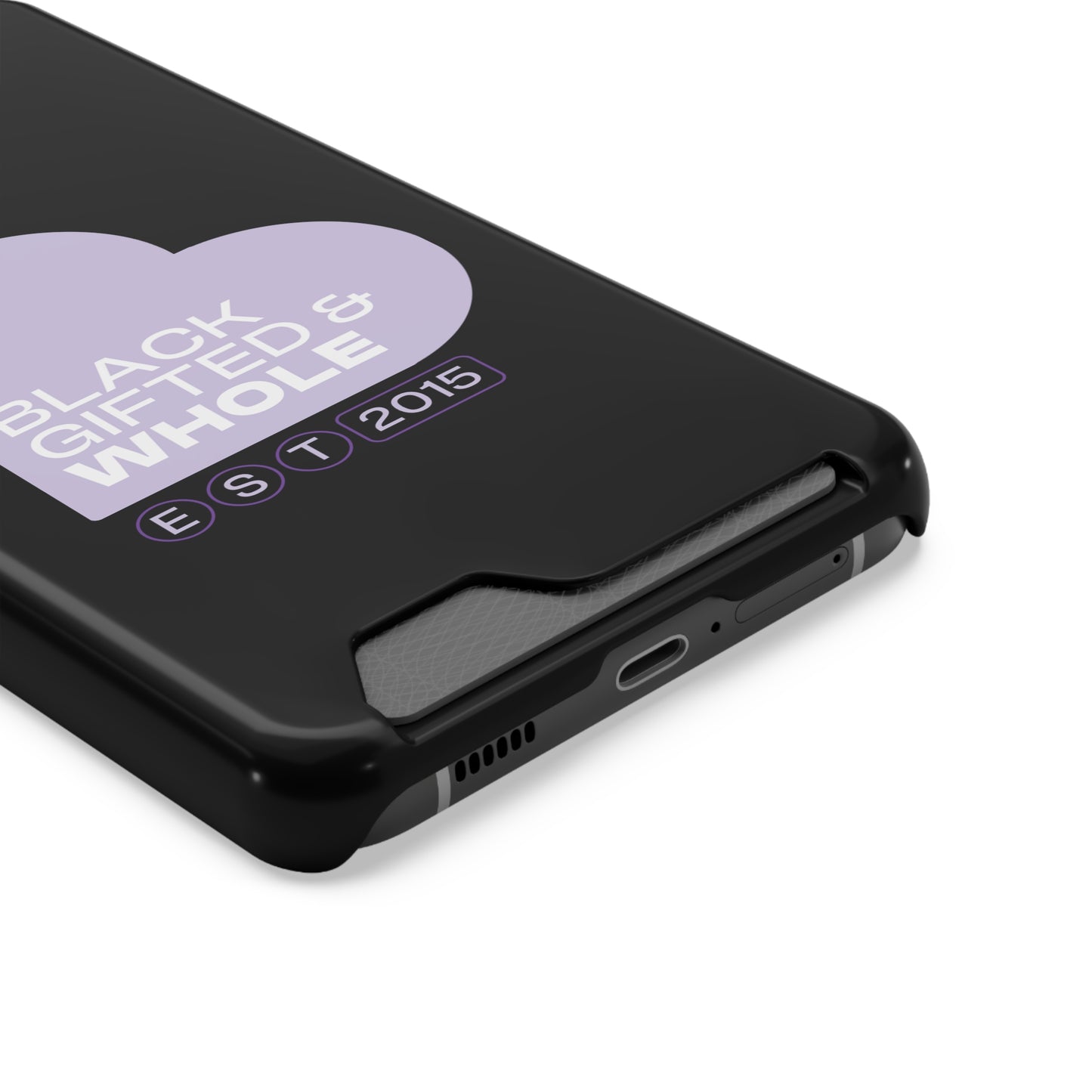Black, Gifted & Whole Signature Phone Case With Card Holder