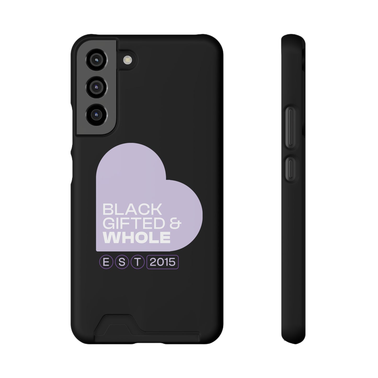 Black, Gifted & Whole Signature Phone Case With Card Holder