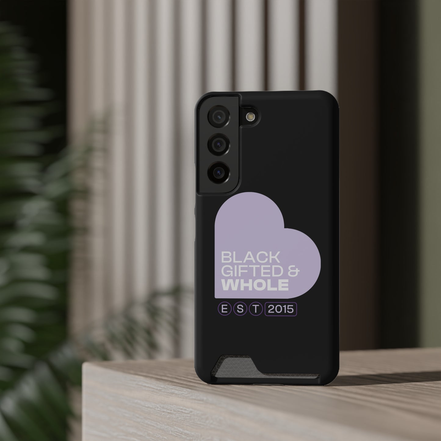 Black, Gifted & Whole Signature Phone Case With Card Holder