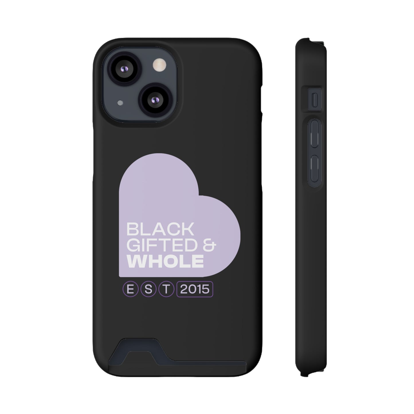 Black, Gifted & Whole Signature Phone Case With Card Holder