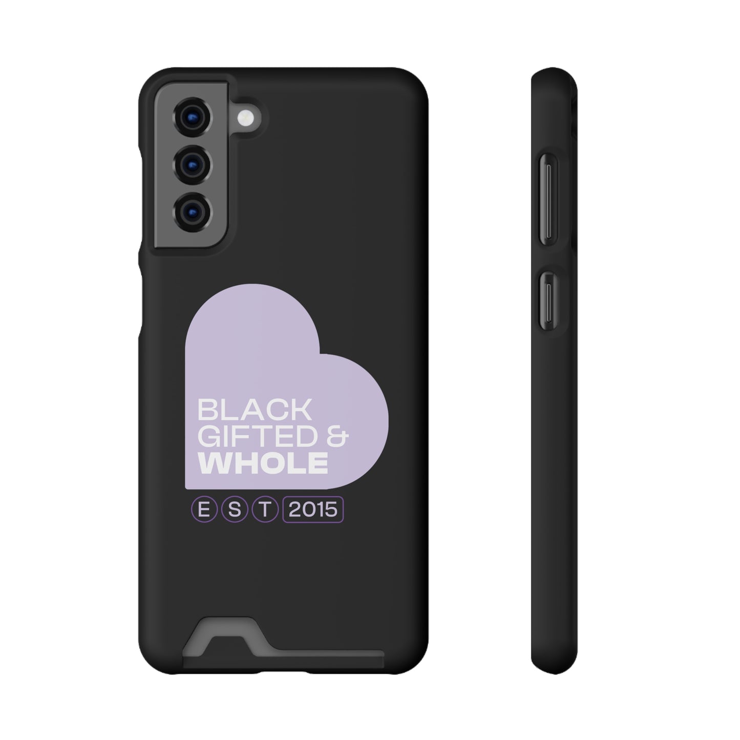 Black, Gifted & Whole Signature Phone Case With Card Holder