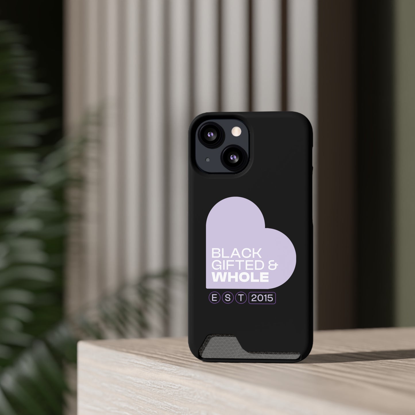 Black, Gifted & Whole Signature Phone Case With Card Holder