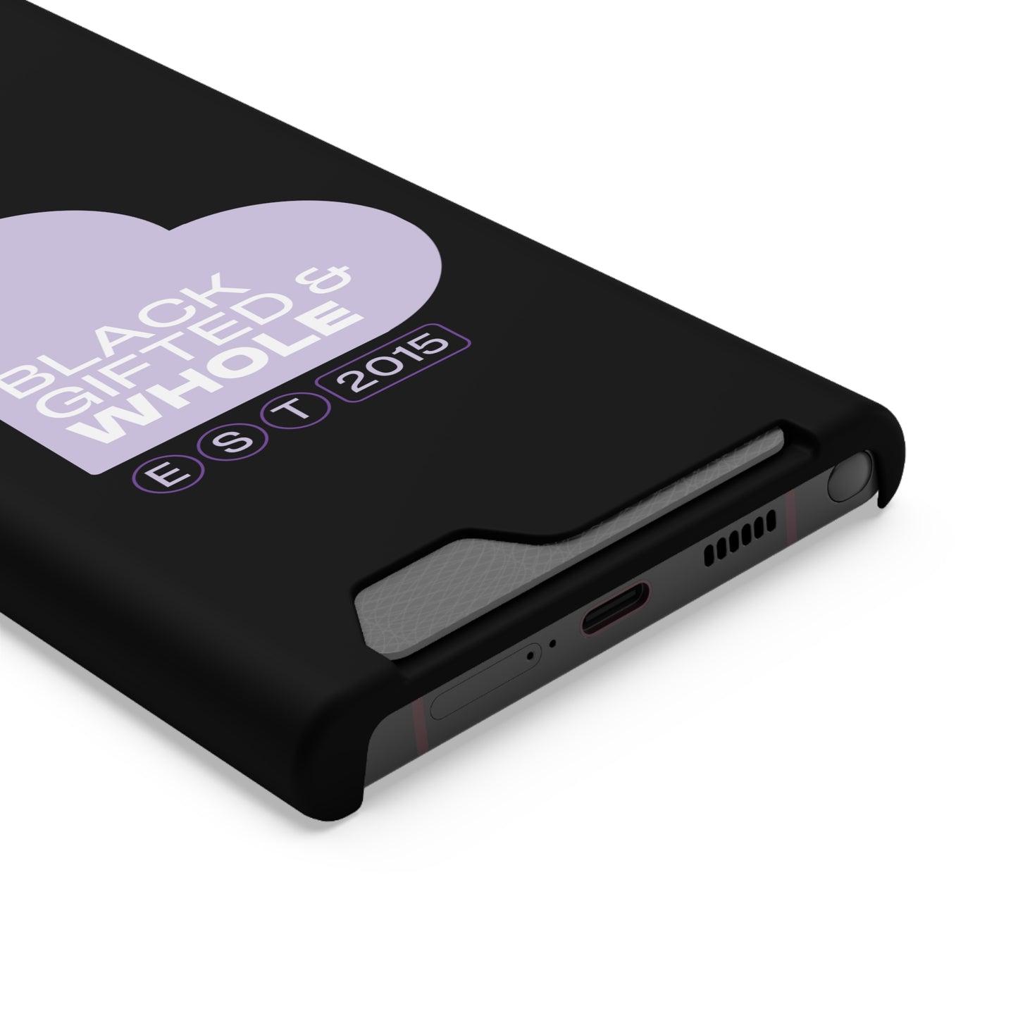 Black, Gifted & Whole Signature Phone Case With Card Holder