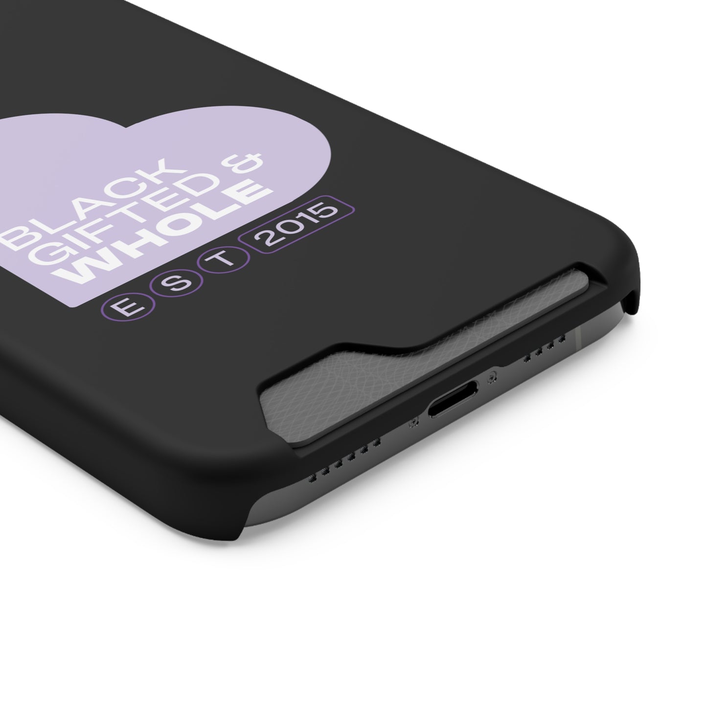 Black, Gifted & Whole Signature Phone Case With Card Holder