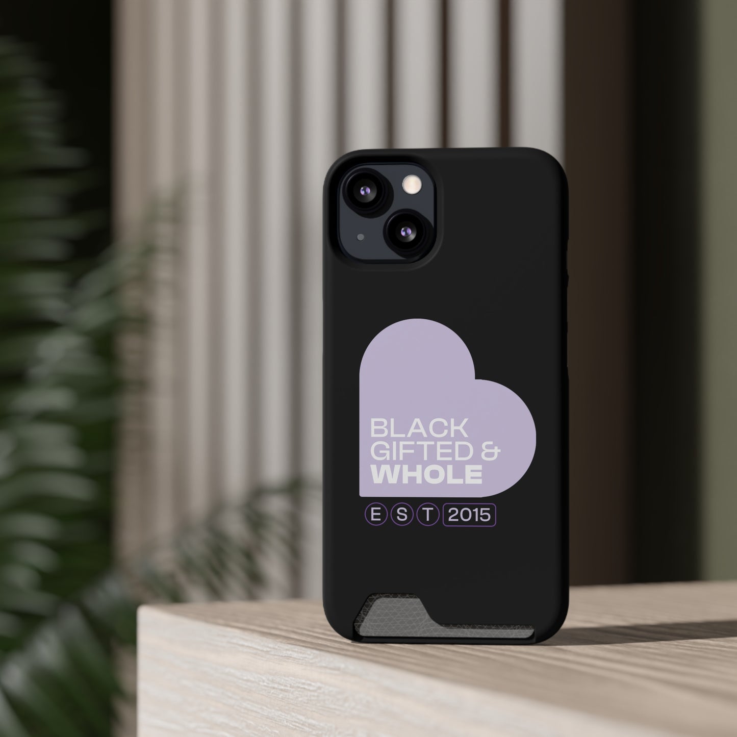 Black, Gifted & Whole Signature Phone Case With Card Holder