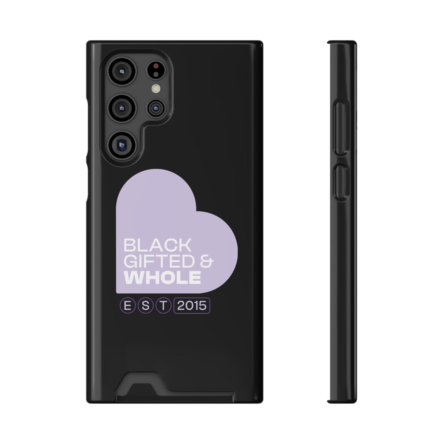 Black, Gifted & Whole Signature Phone Case With Card Holder