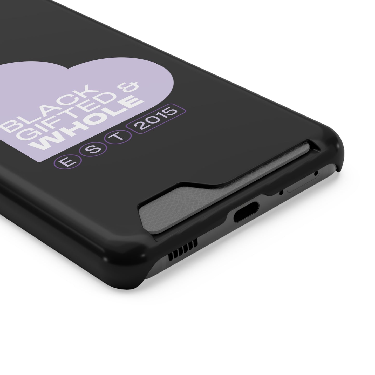 Black, Gifted & Whole Signature Phone Case With Card Holder