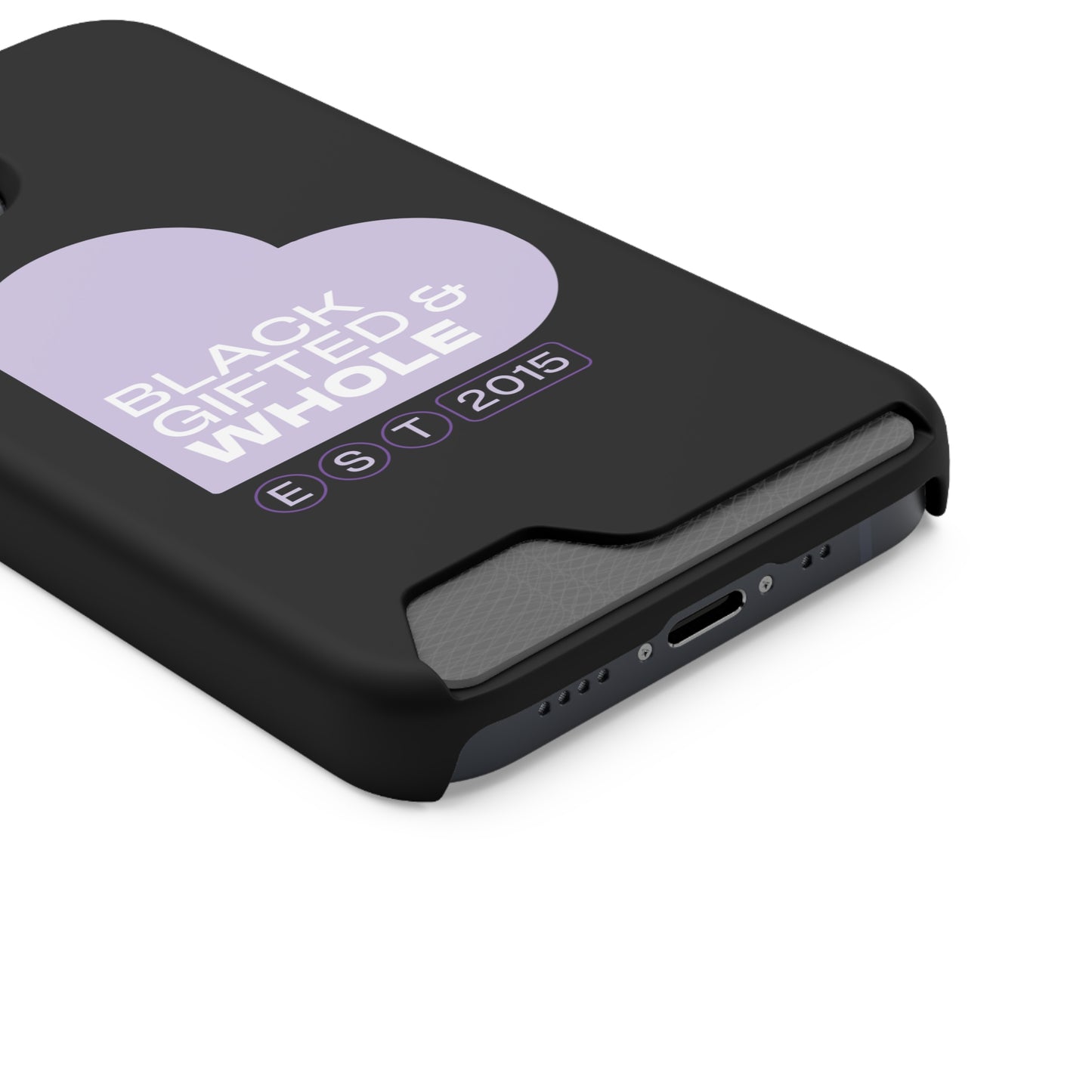 Black, Gifted & Whole Signature Phone Case With Card Holder