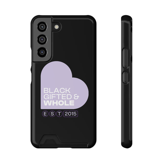 Black, Gifted & Whole Signature Phone Case With Card Holder